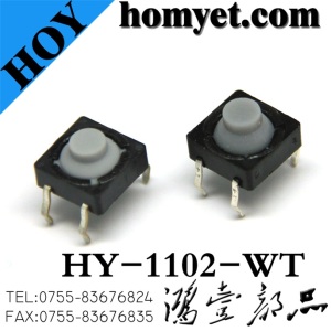 High Quality Tact Switch with 7.8*7.8mm 4 Pin DIP (HY-1102WT)